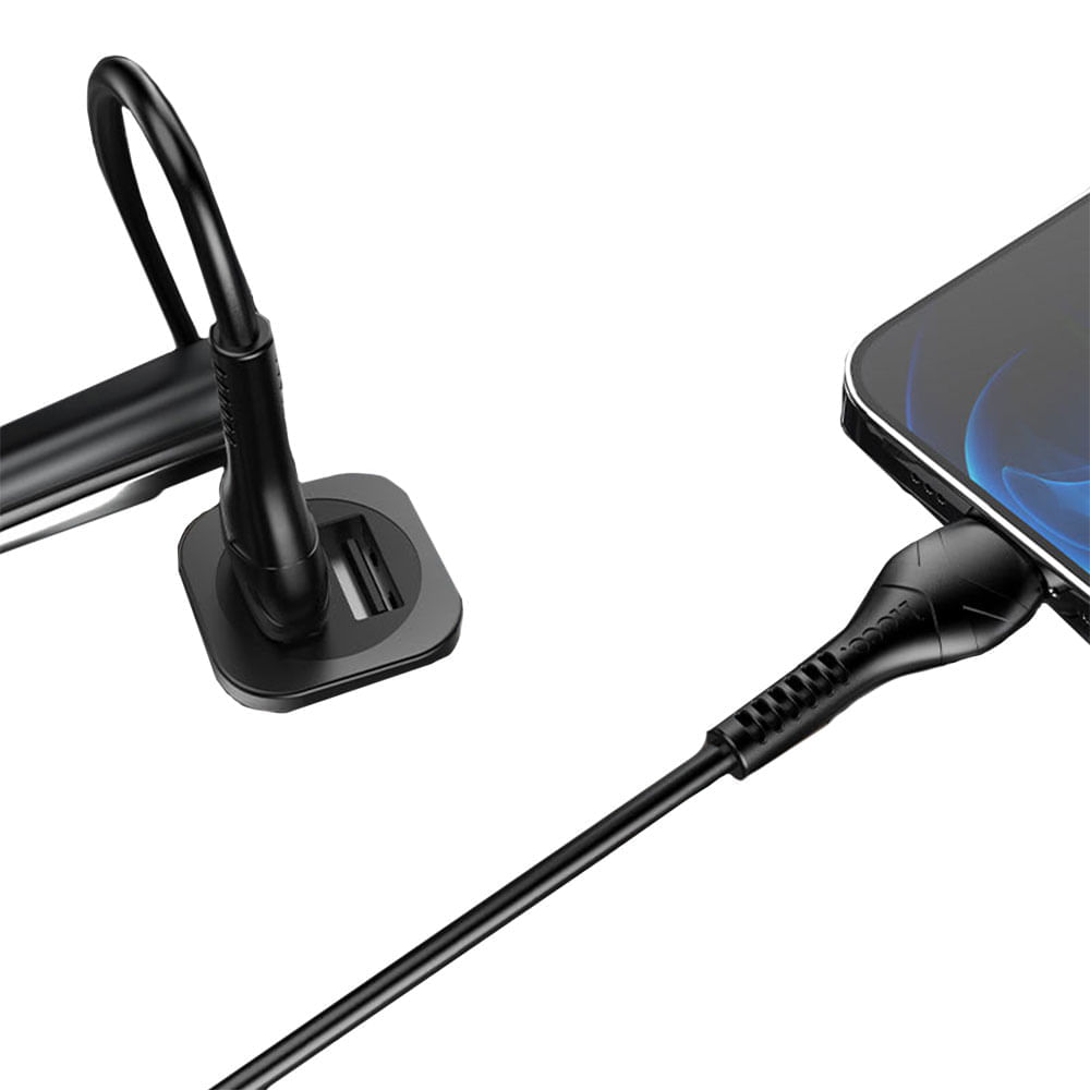 Cargador 2 puertos USB Hoco NZ4 24W Carga rápida Negro De Alta Calidad y Durabilidad