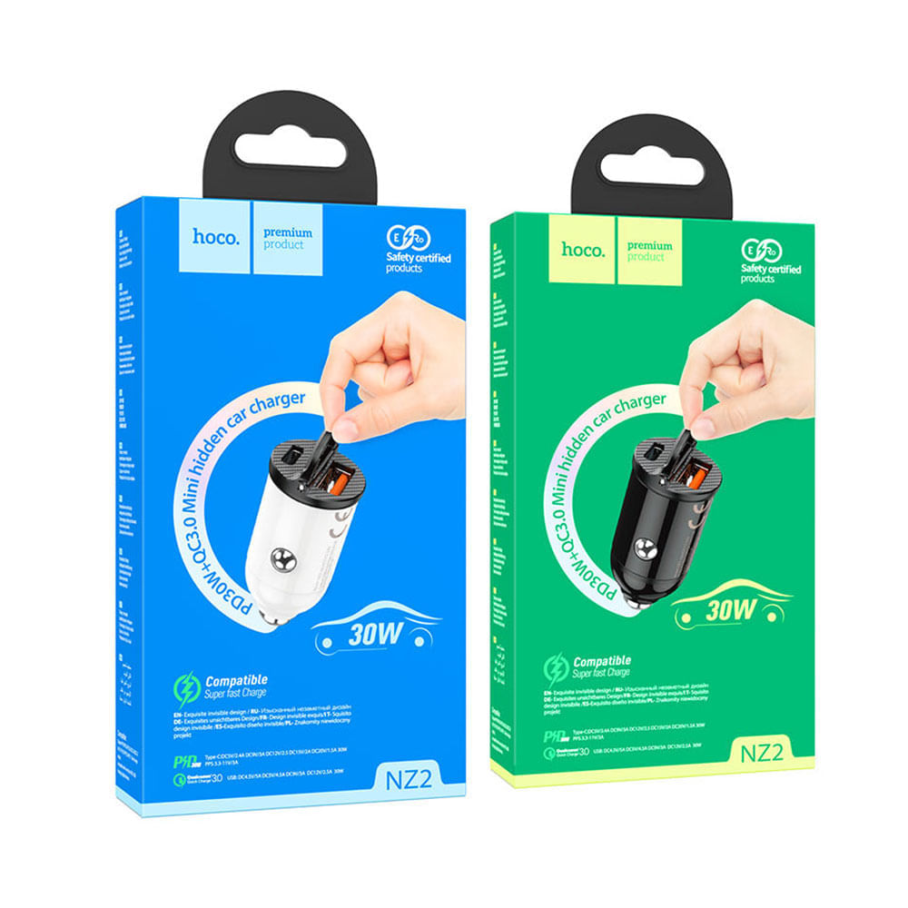 Cargador Set USB a Tipo C Hoco NZ2 30W Carga rápida Blanco De Alta Calidad y Durabilidad