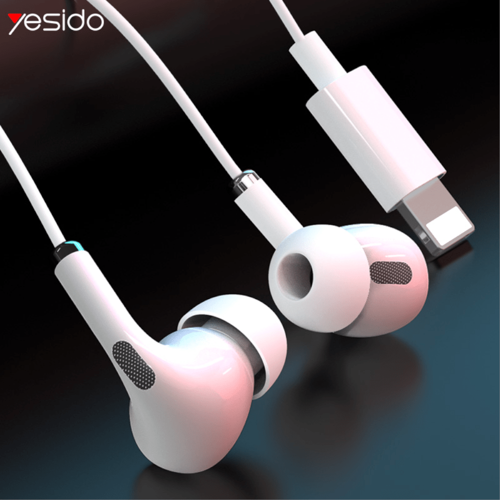 Audífonos Earpods Yesido 2da Generación Pro con Lightning para iPhone iPad Apple