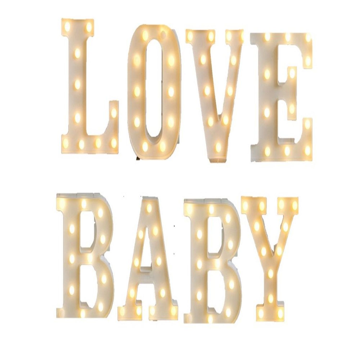 Letrero Letras Decorativas Led 3D Luces para Fiestas Love Baby I Oechsle -  Oechsle
