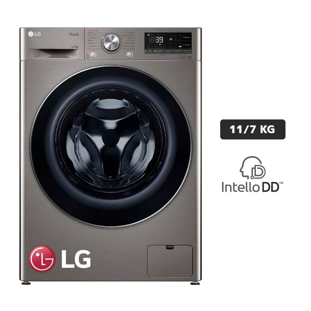 Lavaseca LG Carga Frontal 11Kg/7Kg WD11PVC3S6 Plateada