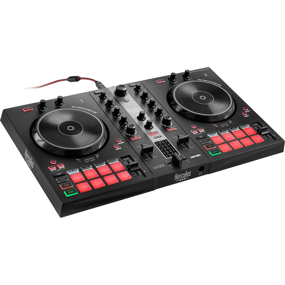 Controlador de Dj Usb de 2 Decks Hercules Djcontrol Inpulse 300 para Serato Dj Lite y Djuced