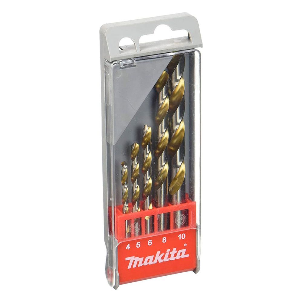 Set de 5 Brocas de Titanio 4mm a 10mm Makita D-30514