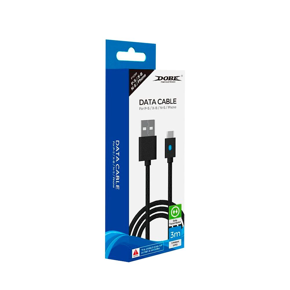 Cable de Carga Dobe para Mando Ps5 Dualsense 5 Negro