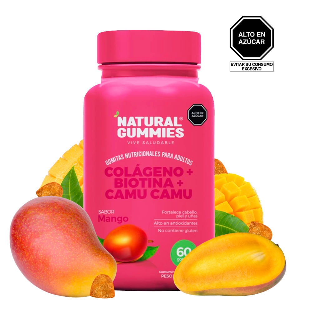 Gomitas Nutricionales Colágeno Biotina Camu Camu 30 Porciones