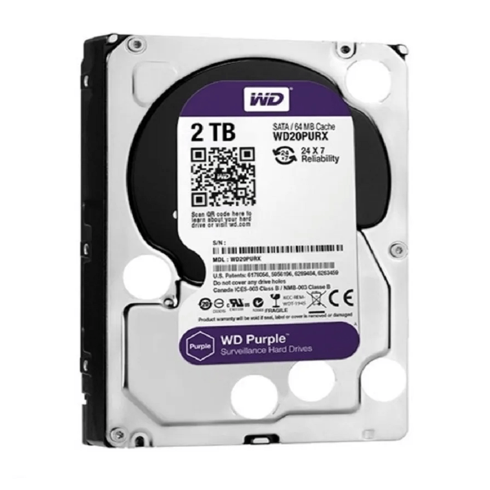Disco Duro HD Wester Digital Purpura 2TB SATA 3.5"" cámaras, pc, juegos