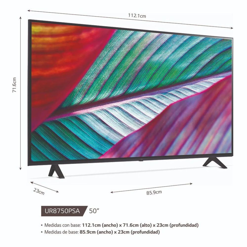 Televisor LG 50 LED UHD 4K Smart Tv WebOS 50UR7800PSB - Tiendas Metro