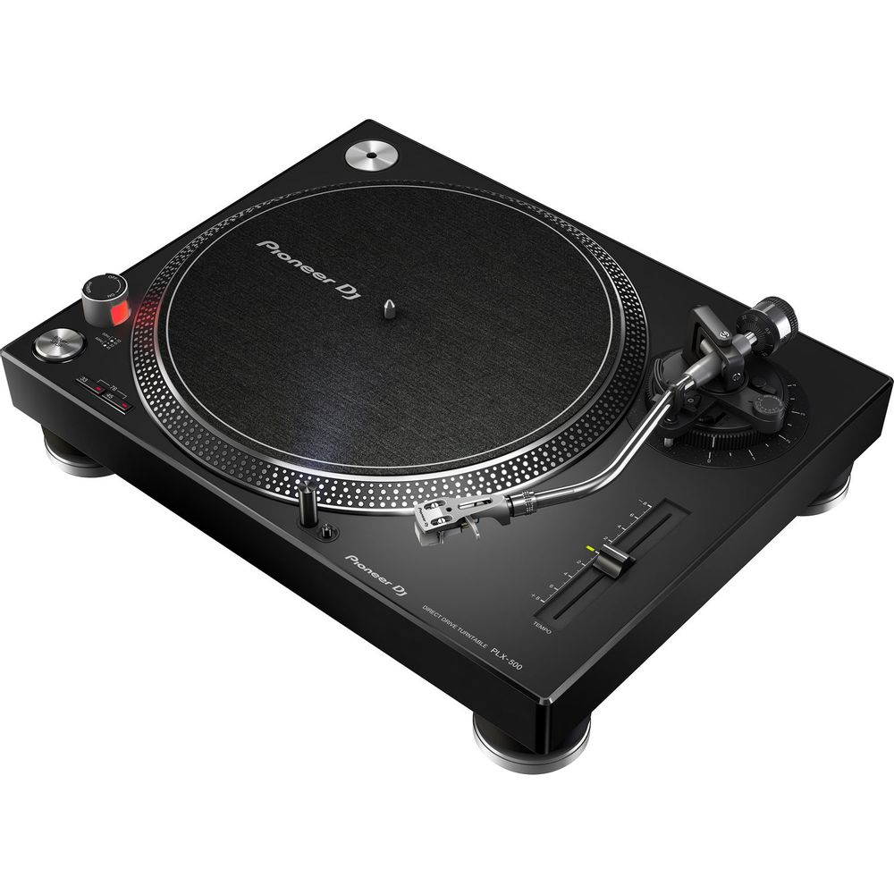 Pioneer DJ PLX-500-K Kit de tocadiscos para DJ con 2 tocadiscos, mezclador  y auriculares