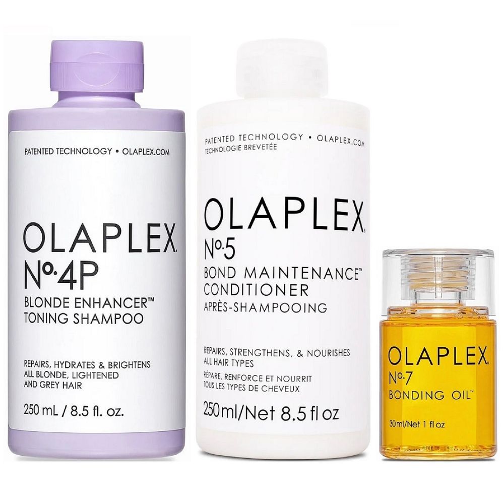 Shampoo Cabello Rubio +Acondicionador + Aceite Olaplex 4P + Olaplex 5 +  Olaplex 7 I Oechsle - Oechsle