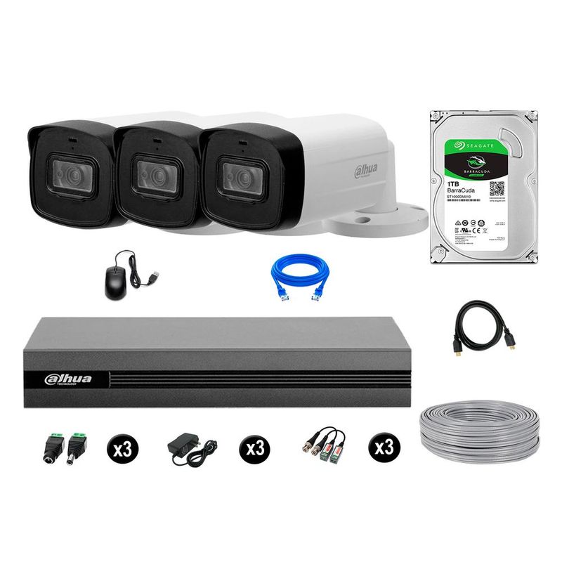 Kit 3 Cámaras de Vigilancia Hikvision Hd 720P 1Tb + Kit de Micrófono -  Promart
