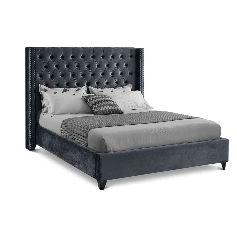 Cama Tapizada Capitoné LeMueble 1.5 Plz Perla I Oechsle - Oechsle