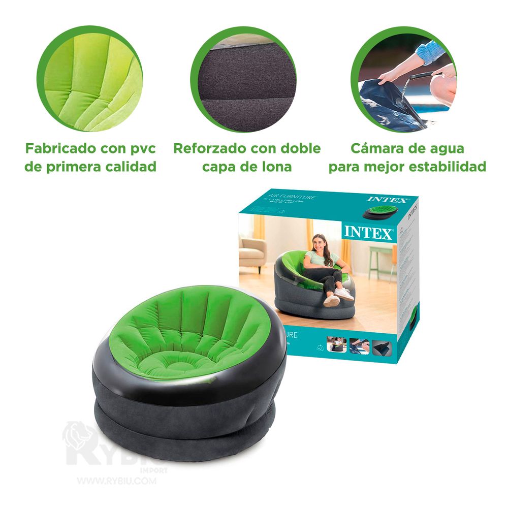 Hermoso Sofa Hinchable de Color Verde I Oechsle - Oechsle