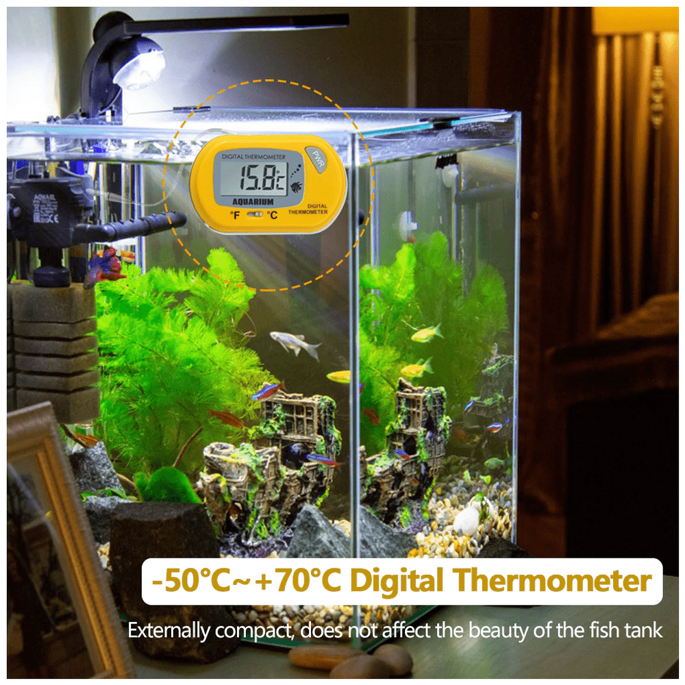 Termómetro de acuario 3D Termómetro de agua de acuario Termómetro