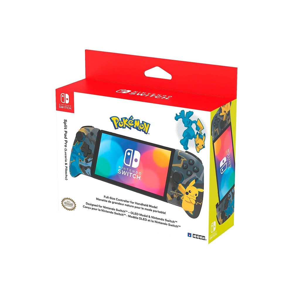 Mando Hori Split Pad Pro para Nintendo Switch Lucario & Pikachu