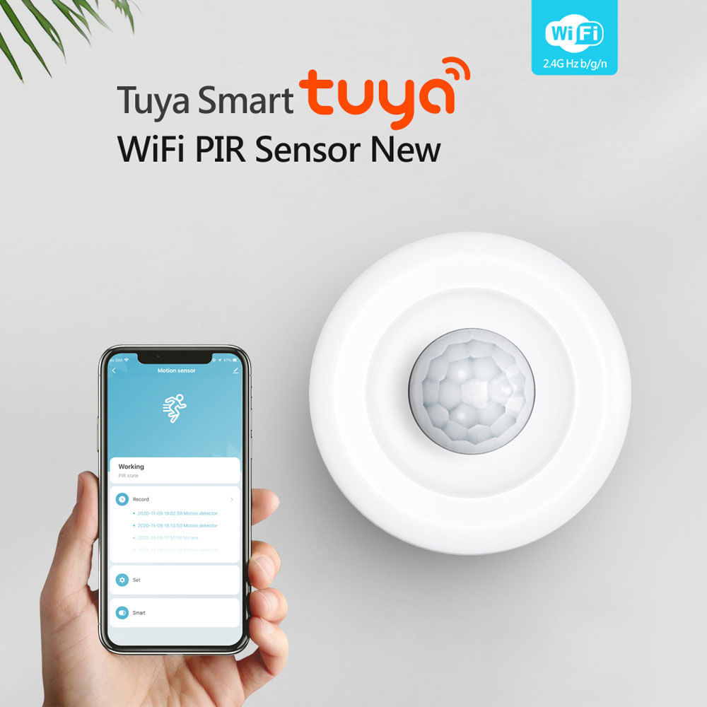 Sensor de movimiento WiFi inteligente Tuya PIR Detector de techo o pared  visión de 360° PST-HW400B I Oechsle - Oechsle