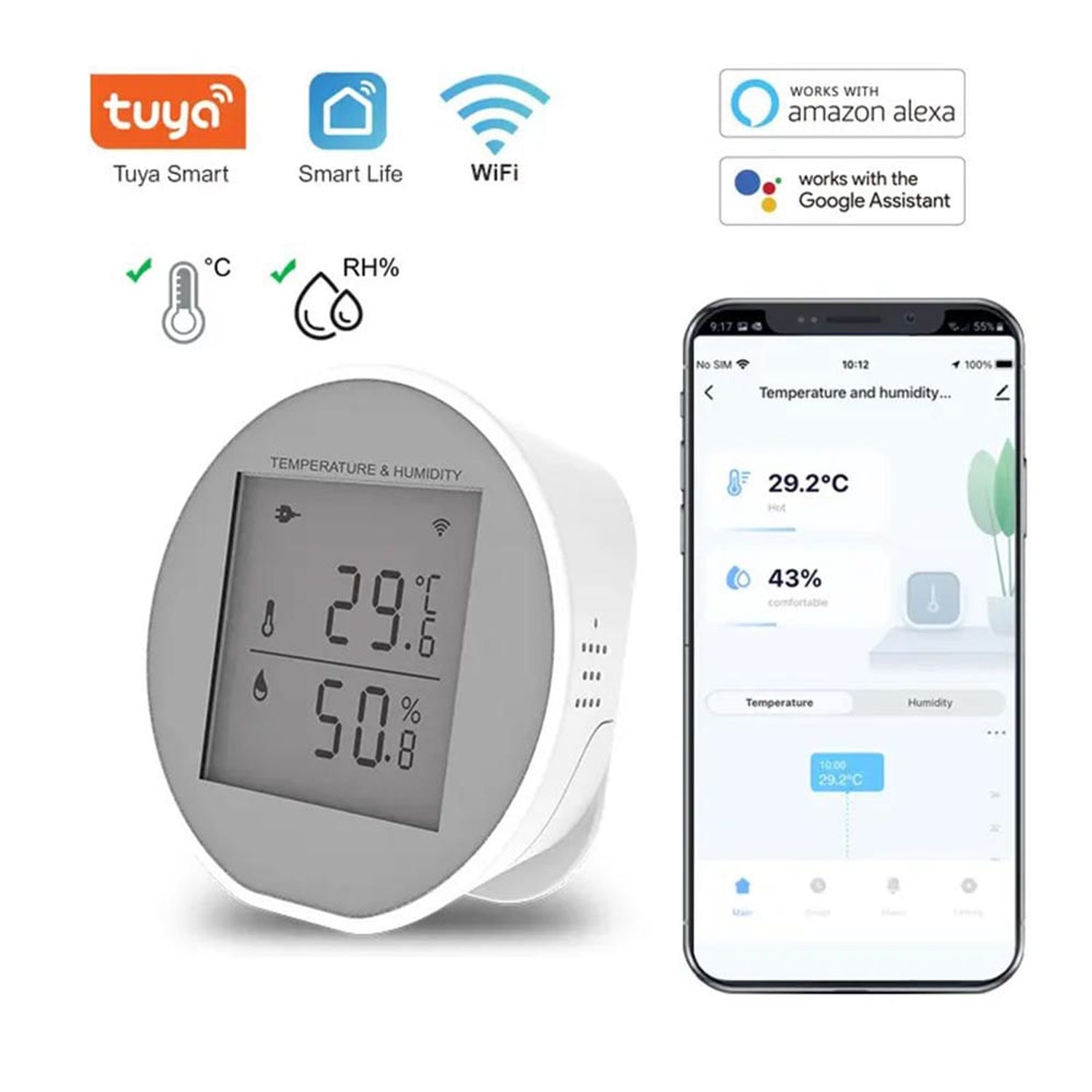 Guía del usuario del monitor inteligente de temperatura y humedad