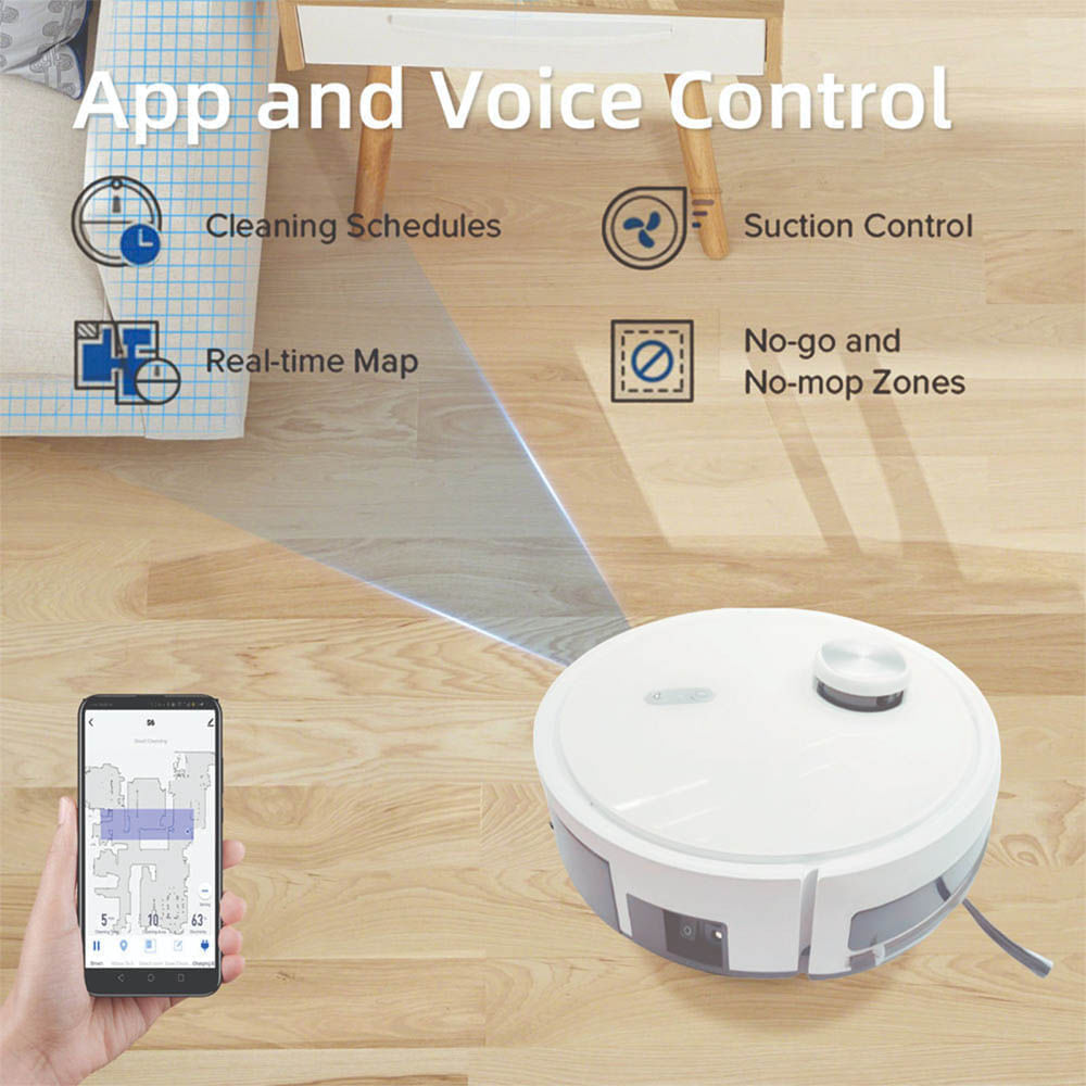 Aspirador robot. control de casa inteligente desde un teléfono