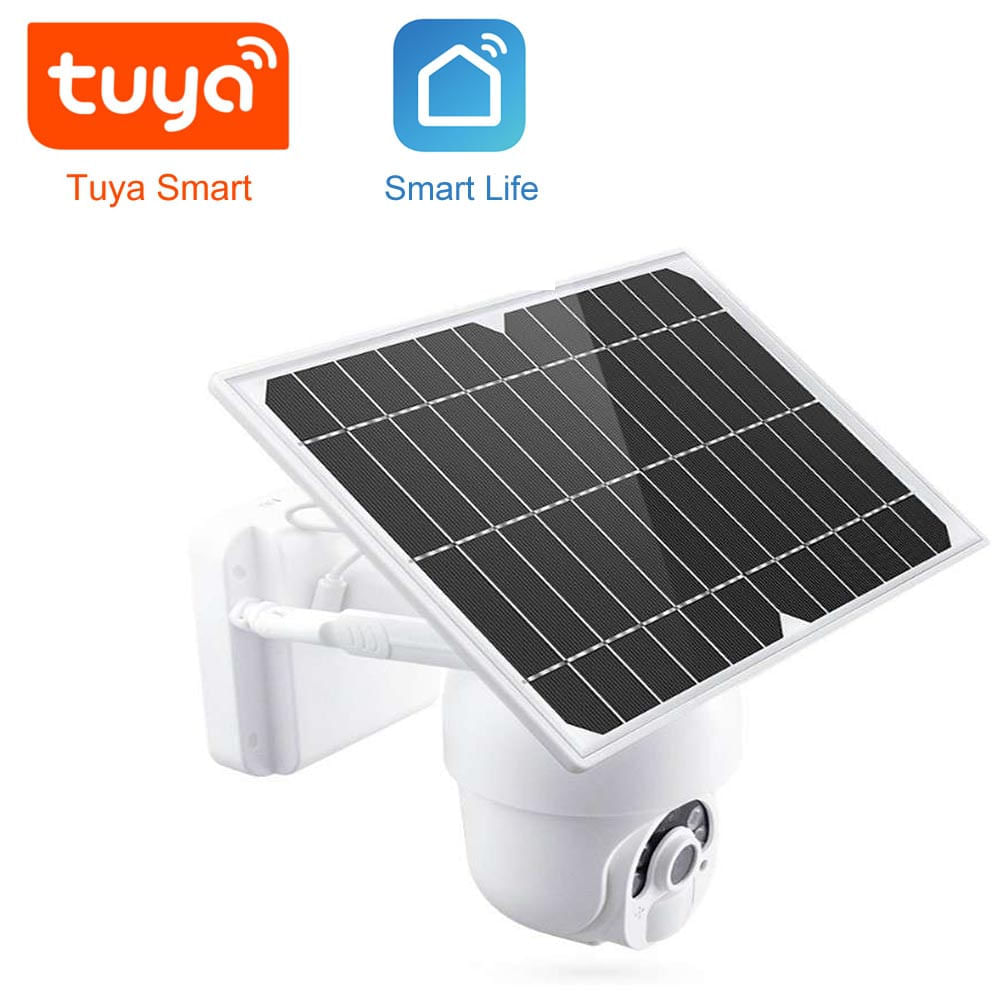 Camara exterior motorizada WiFi placa solar bateria Tuya Smart Life