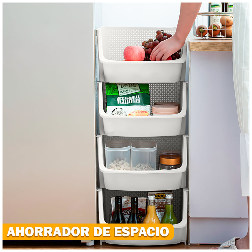 Caja Organizador Apilable Guarda Juguetes para Niños U80 Blanco X4 I  Oechsle - Oechsle