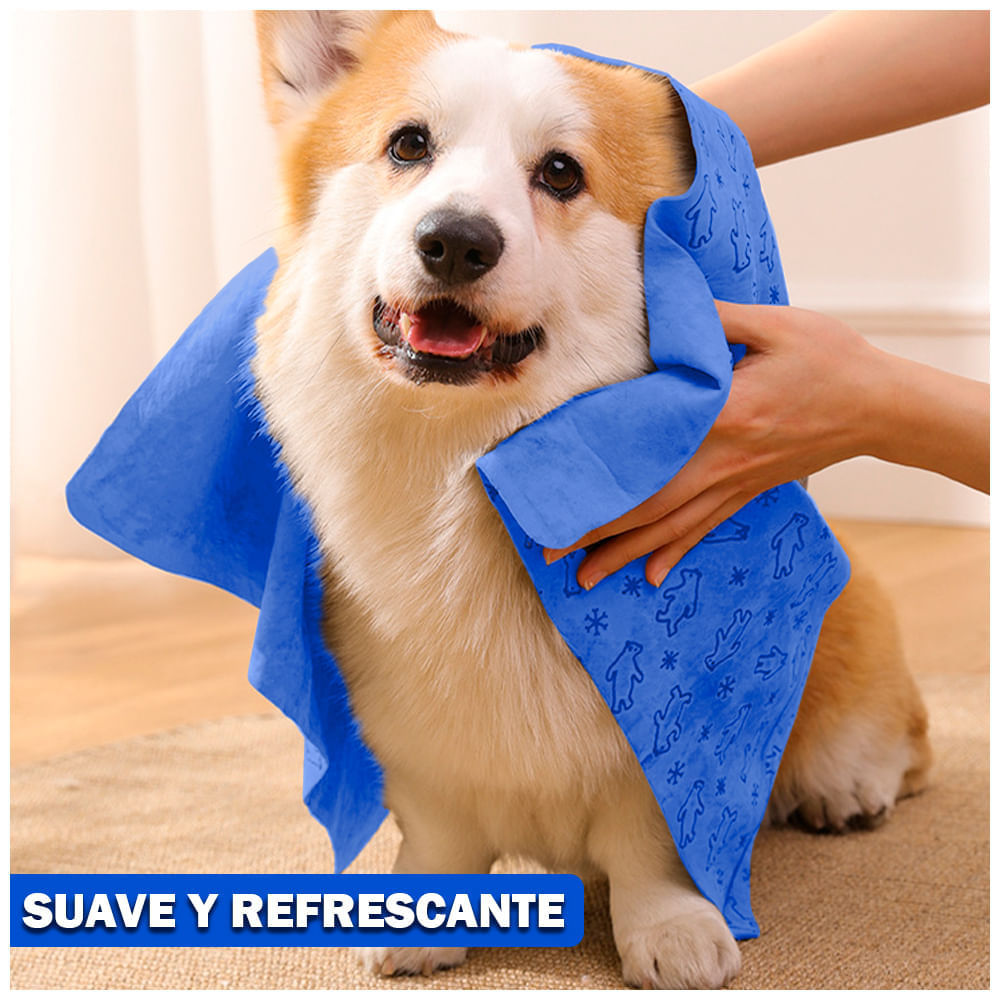 EveryYay Toalla de Secado Rápido Color Azul para Perro, X-Grande