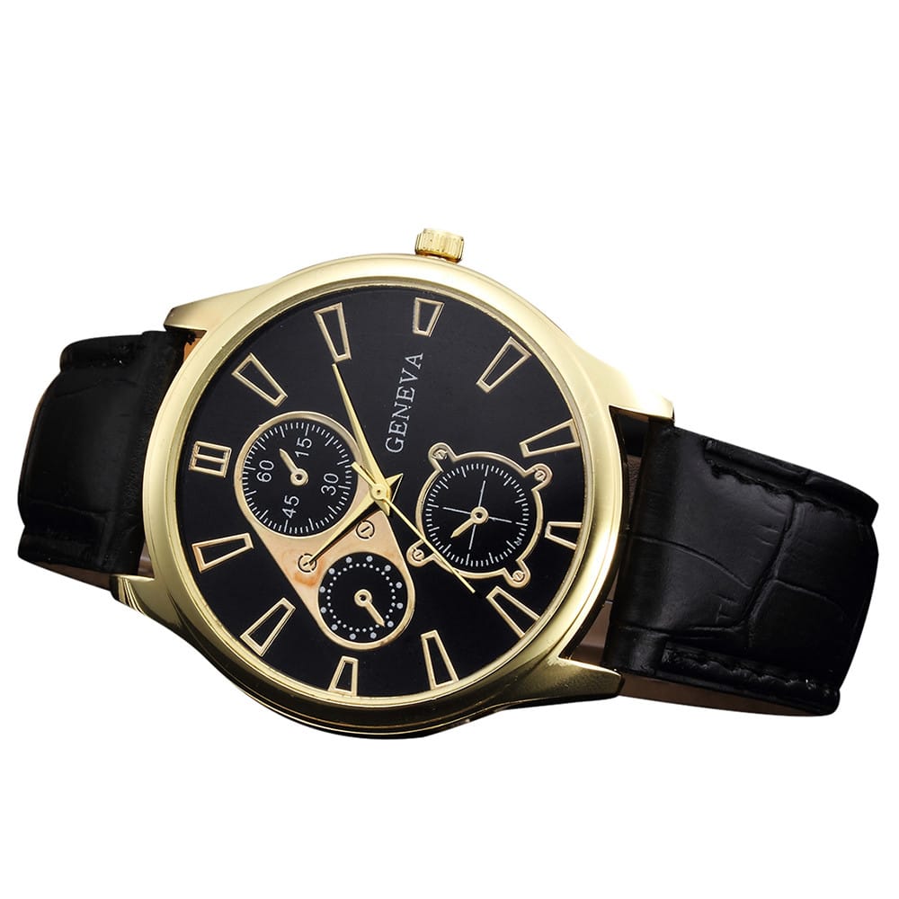 Reloj Pulsera P/hombre Geneva Mod. GE283A Negro - Genieka
