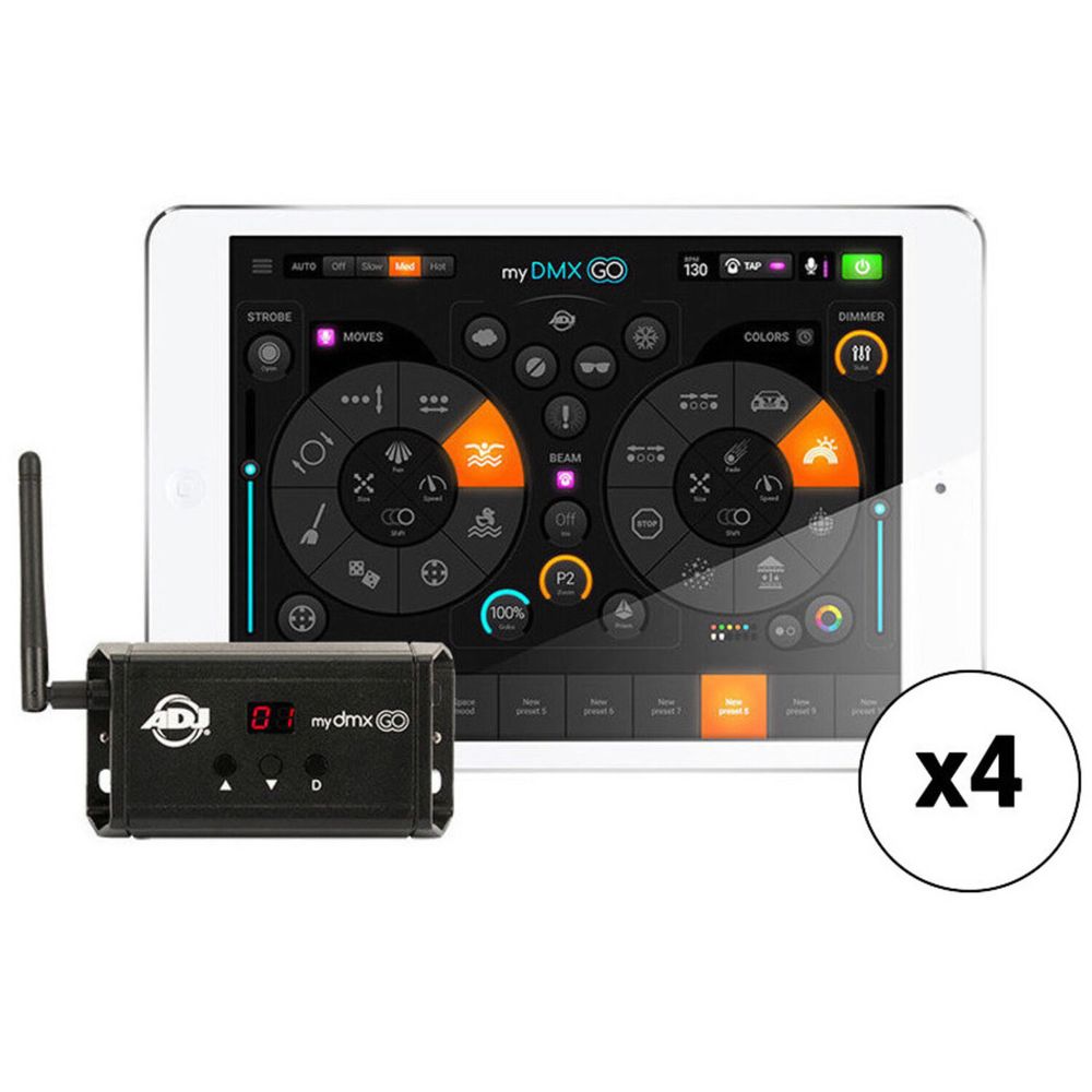 Sistema de Control de Iluminación Dmx American Dj Mydmx Go Paquete de 4