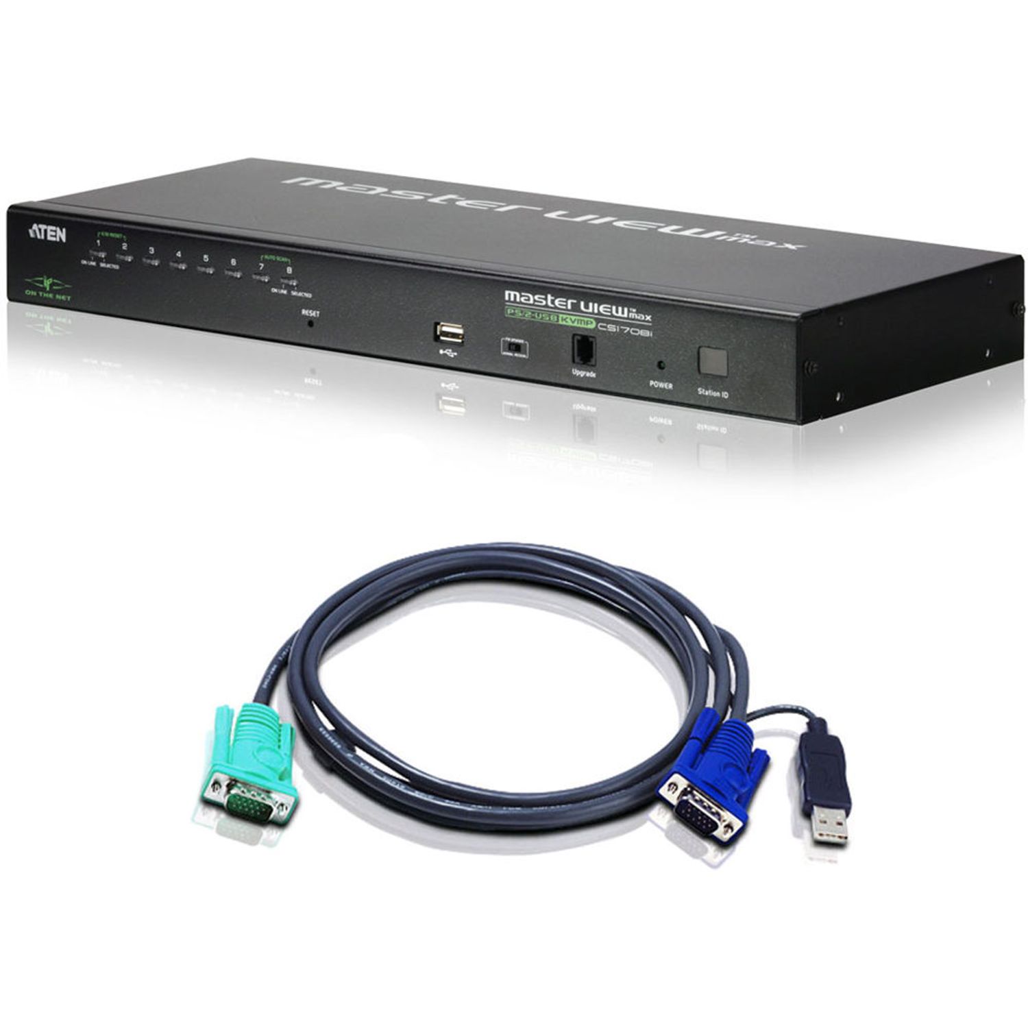 Switch Kvm Over Ip Aten Cs1708I De 8 Puertos Ps 2 Usb Con Kit I Oechsle ...