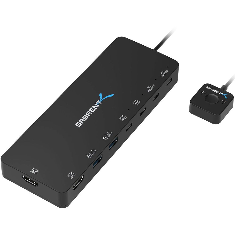 Kvm Switch Dual Sabrent de 2 Puertos Usb Tipo C