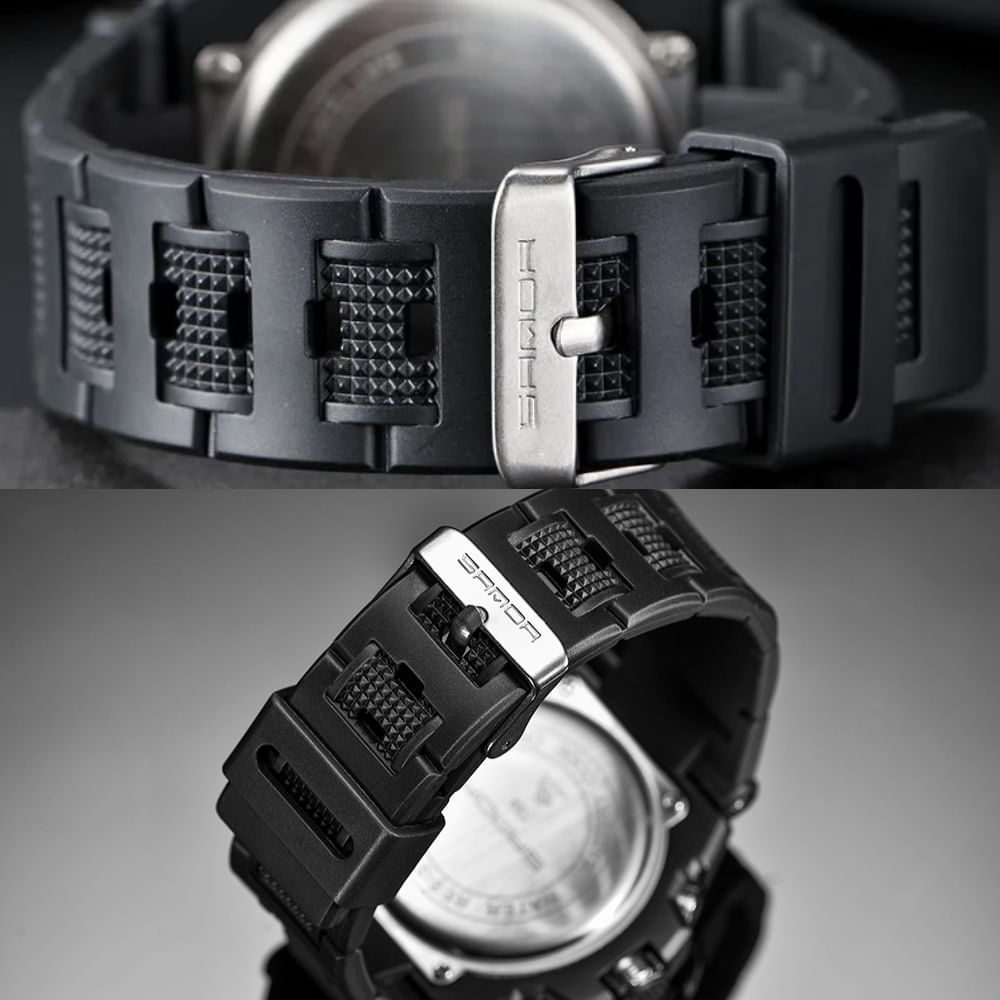 Reloj Hombre Deportivo Análogo Digital Impermeable con Cronógrafo
