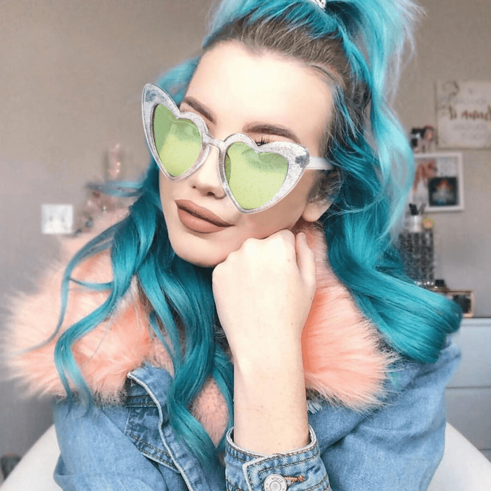 Lentes de Sol Infantil Corazon 40546 Celeste