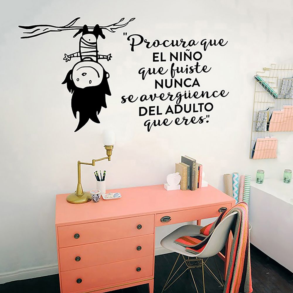 Vinilos Decorativos Pared Frase Siempre Es Ahora Reloj Deco