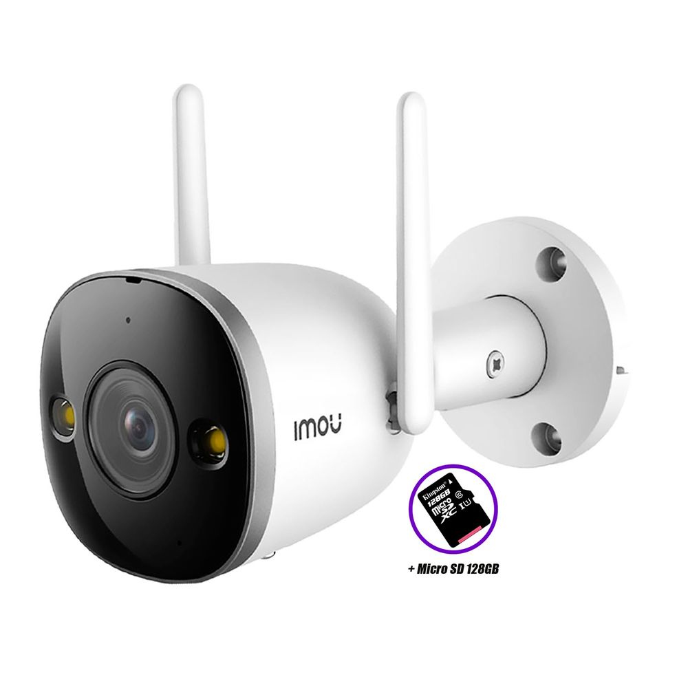 Cámara Seguridad Wifi Imou Bullet 2e Full Hd Externa Noche Color 128gb