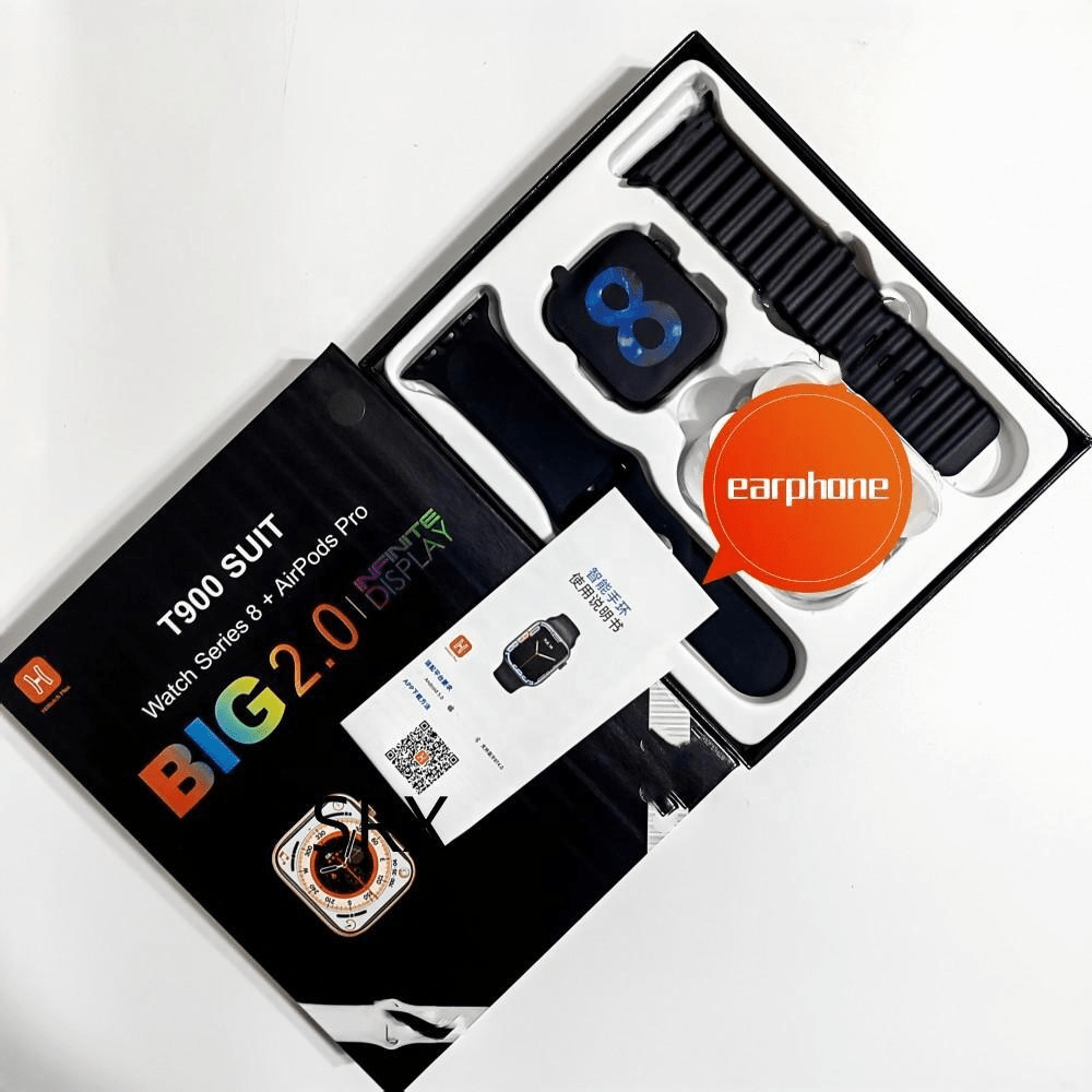 T900 Suit Smartwatch y Audífonos Genericos Compatibles con Apple