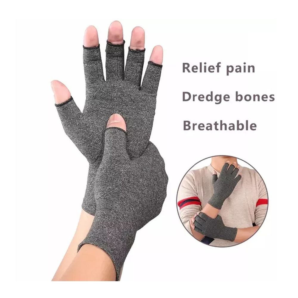 Guantes de compresión para artritis, guantes de mecanografía para aliviar  el dolor de manos, Gris