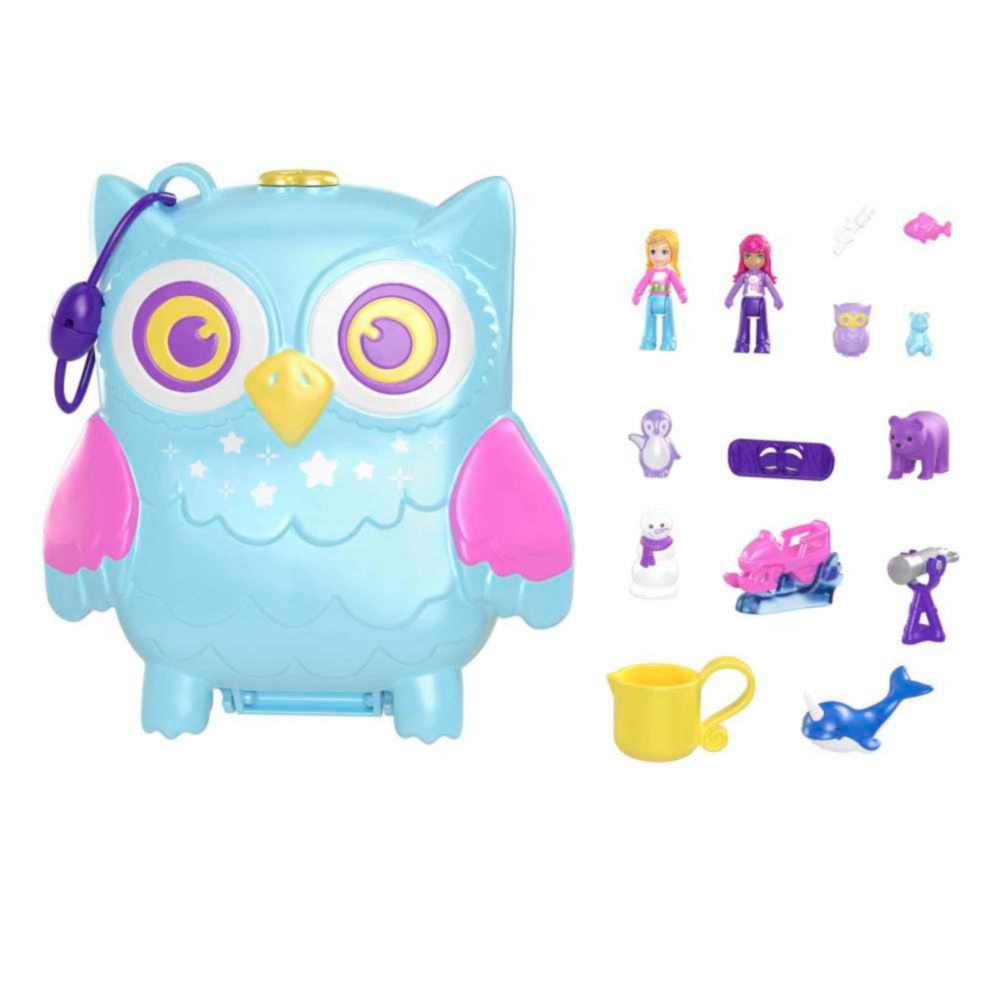 Muñeca Polly Pocket Set De Juego Estuche Pijamada Búho | Oechsle.pe -  Oechsle