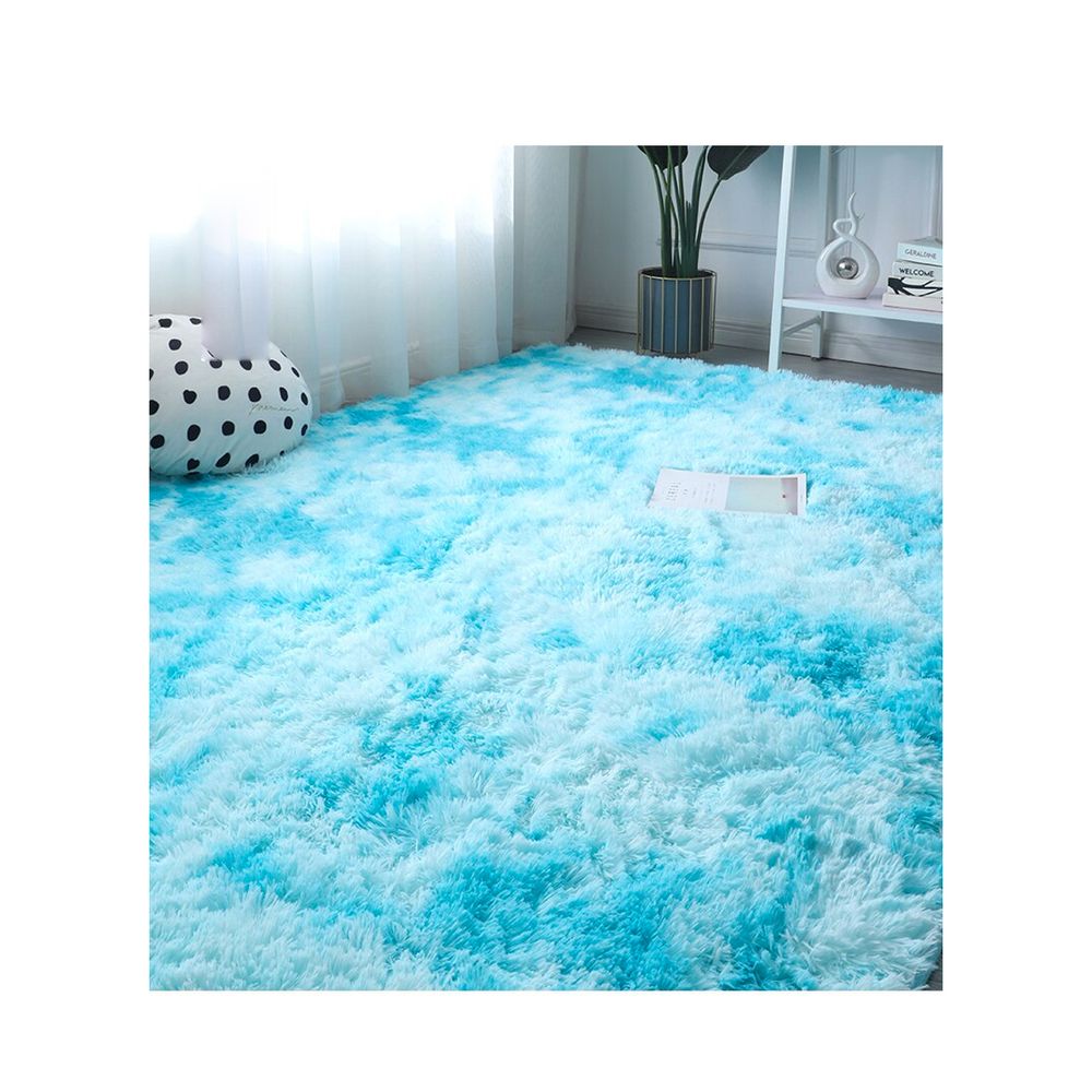 Alfombra De Felpa Piso Decorativo 150cm x 50cm Celeste