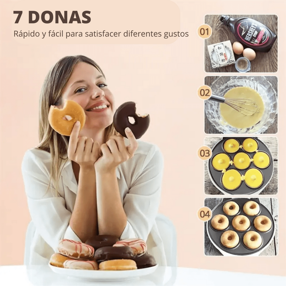 Maquina Para Hacer Mini Donas Antiadherente Lujo