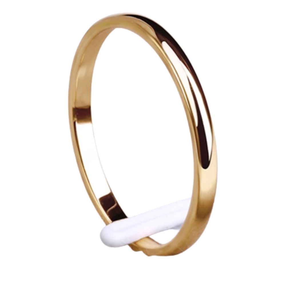 Anillo de Compromiso Aro Alianza Bañado en Oro 18K Genieka Peace Oro Amarillo Talla 8