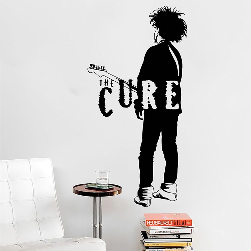 Vinilo Robert Smith The Cure Negro Mediano Sticker Pegatina Viniles -  Promart