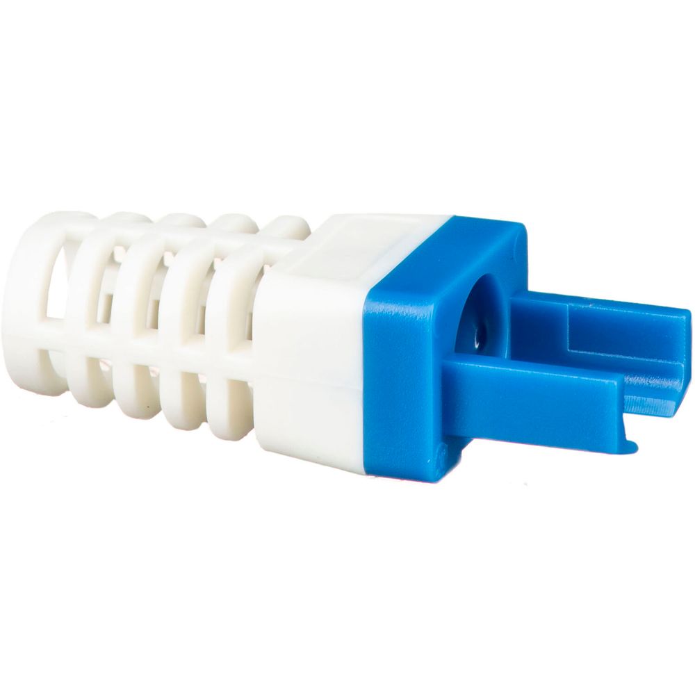 Conectores Cat6 Ez Rj45 de Platinum Tools con Alivio de Tensión Paquete de 50 Azul