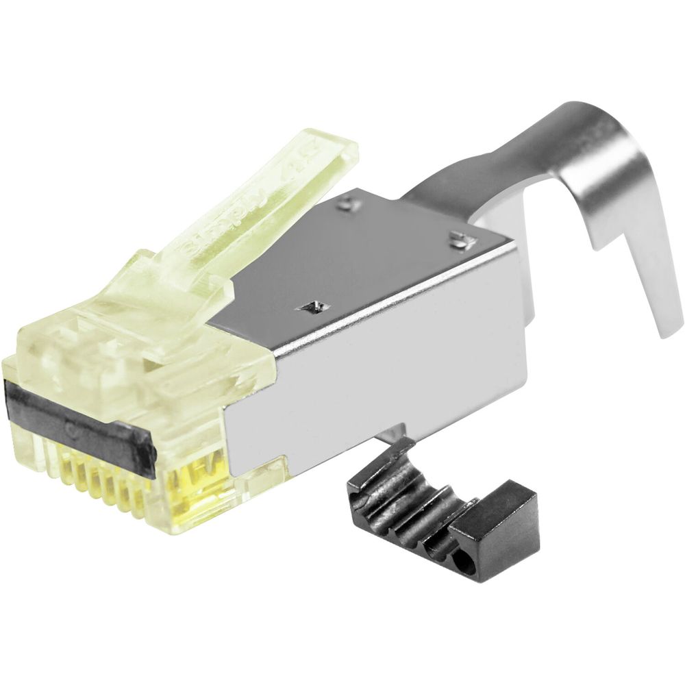 Modular Plug Simply45 Proseries Cat 7A 7 6A Stp Shielded External Ground Pass Through 50 Unidades