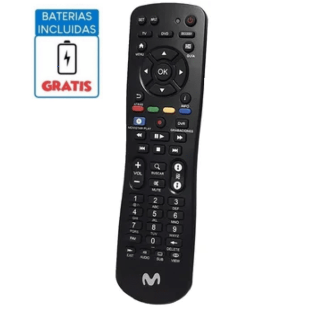 Control Remoto para Decodificador Movistar + Pilas