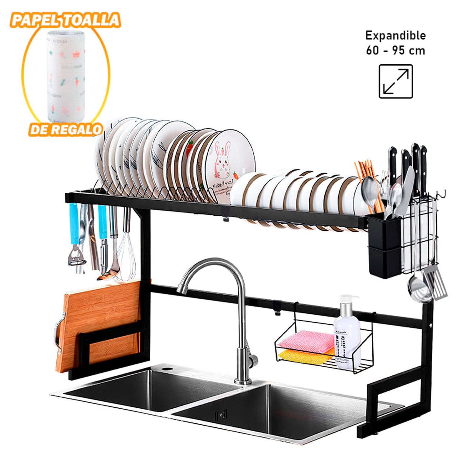 Escurridor Platos Expandible 60-95cm EP2 Y Repisa Bandeja Cajón I Oechsle -  Oechsle