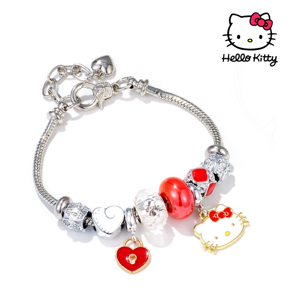 Pulsera Brazalete Cara Rojo Hello Kitty