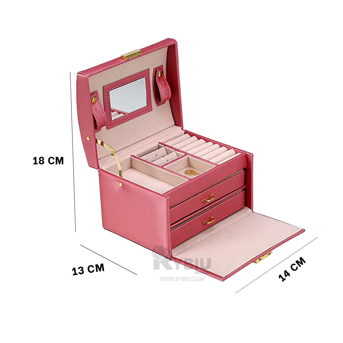 Hermoso Organizador 3 Niveles de Color Rosado