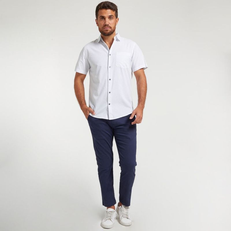 Camisa blanca best sale hombre informal