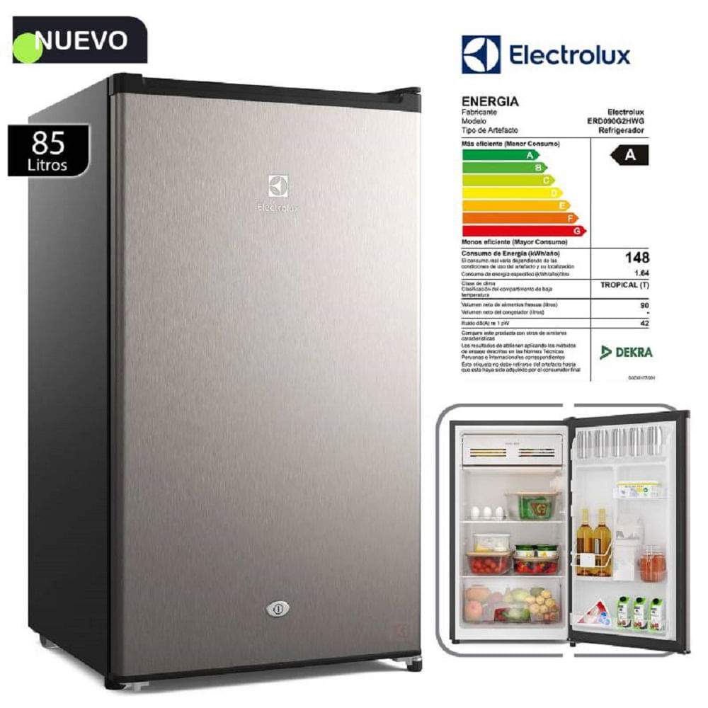 Frigobar de 85 Lts Electrolux Premium Gris ERD090G2HWG