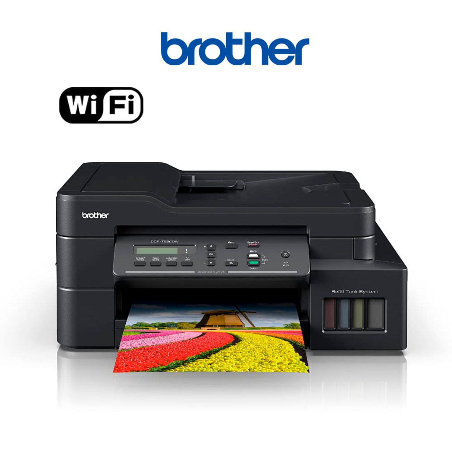 BROTHER Impresora Multifuncional Brother DCPT720DW Tinta Continua Color  WiFi Dúplex ADF