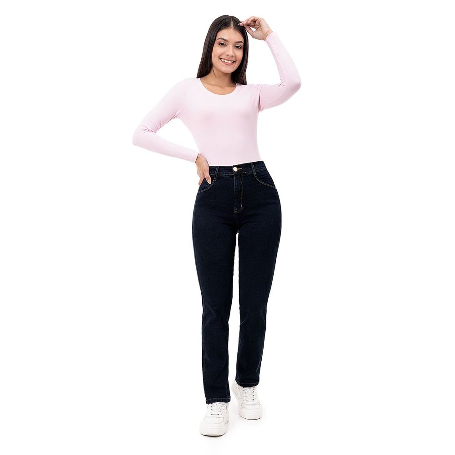 Pantalon Clasico Denim Stretch Mujer Diana Azul O.W. 40 I Oechsle - Oechsle