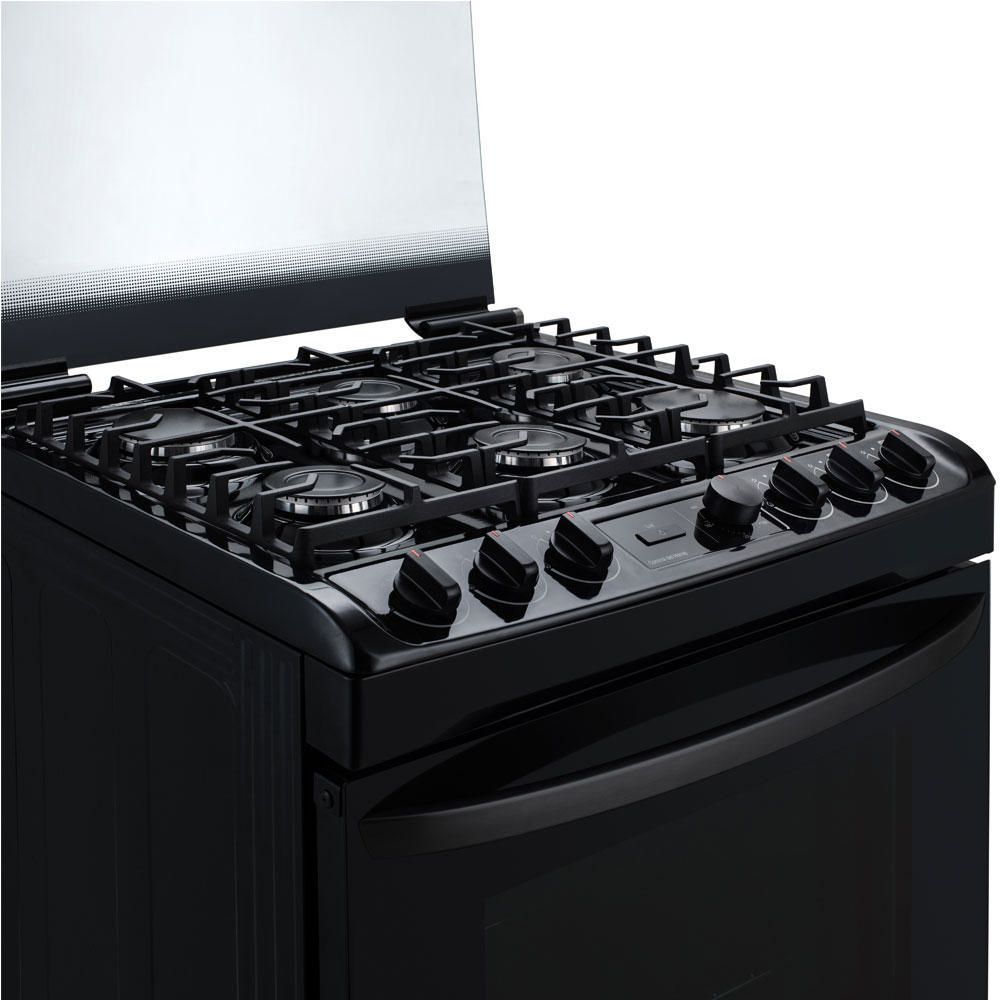 Cocina a Gas LG RSG314S con 6 Hornillas Negra | Oechsle.pe - Oechsle